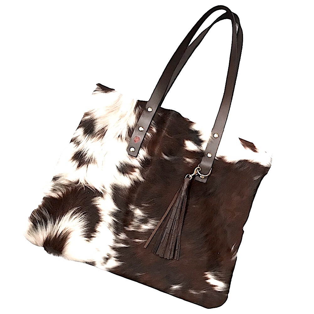 New Leather hair on hide Fabulous Leather Cowhide Tote Bag 👜 - Picture 9 of 15